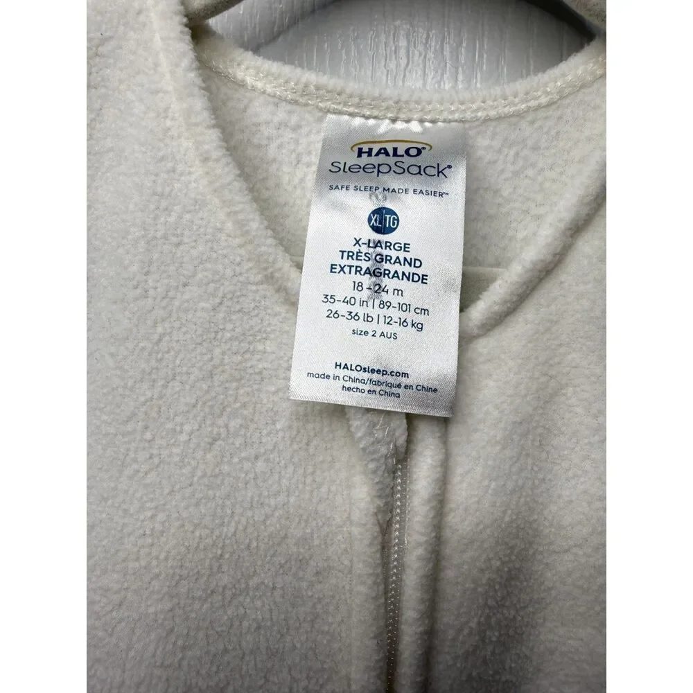 HALO SleepSack Wearable Blanket Fleece Cream XL 18-24 Months